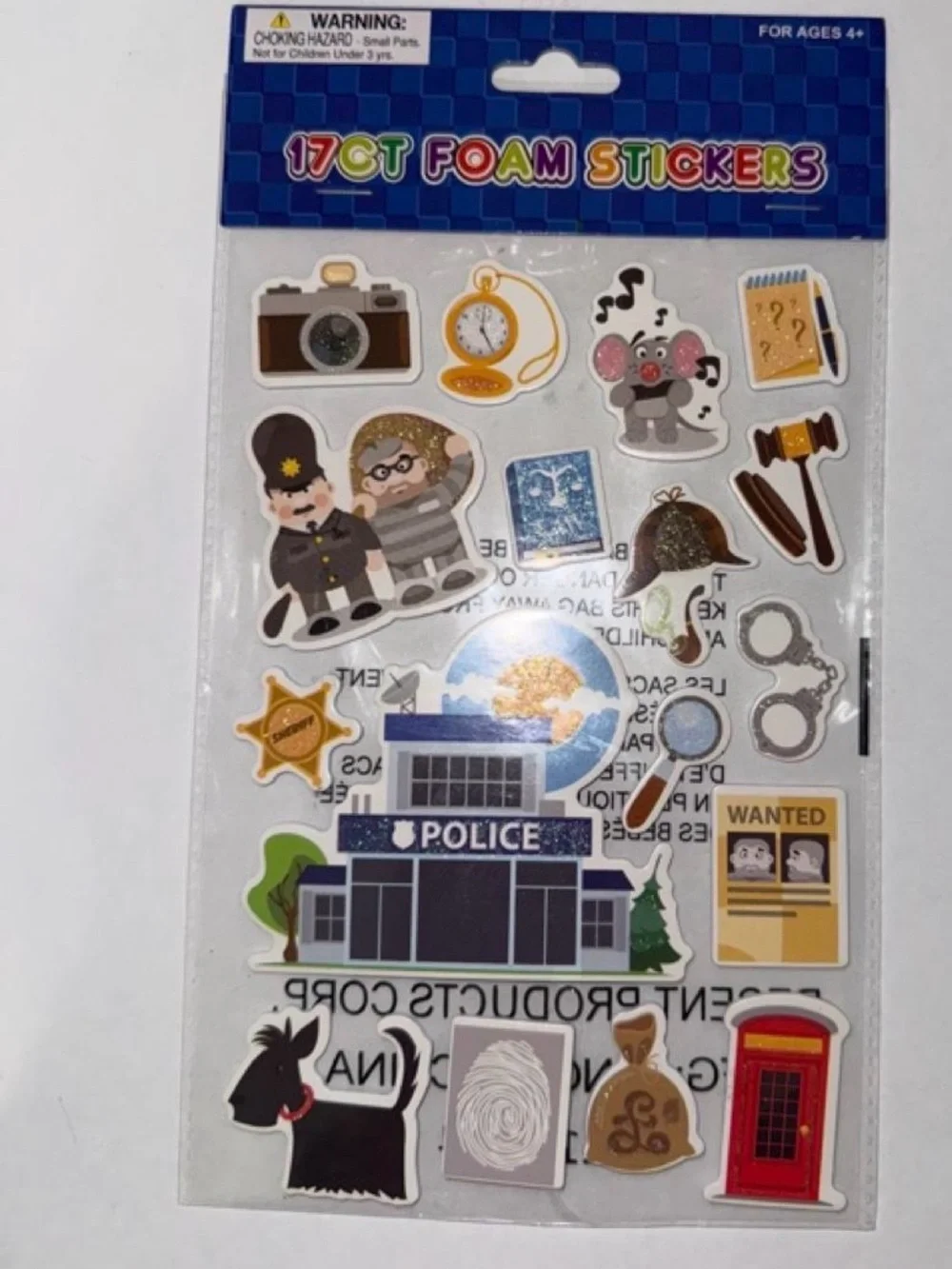 $1 Police & Detective Foam Stickers $1 WITH ANY $10 OR MORE